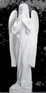 Betender Engel aus Marmor fr den Friedhof.