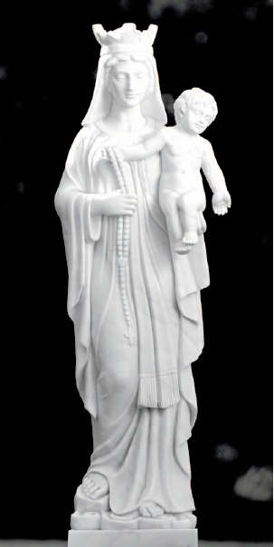 Maria mit Kind und Krone. Wie Alttting Mutter Gottes. Das Jesukind und die Maria haben ein sehr freundliches Gesicht.