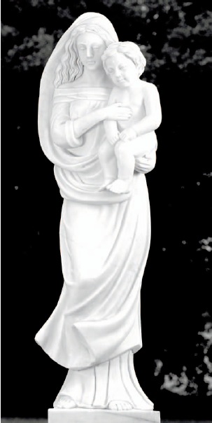 Maria mit Kind. Mutter Gottes mit Kind. Fr Grabsteine.